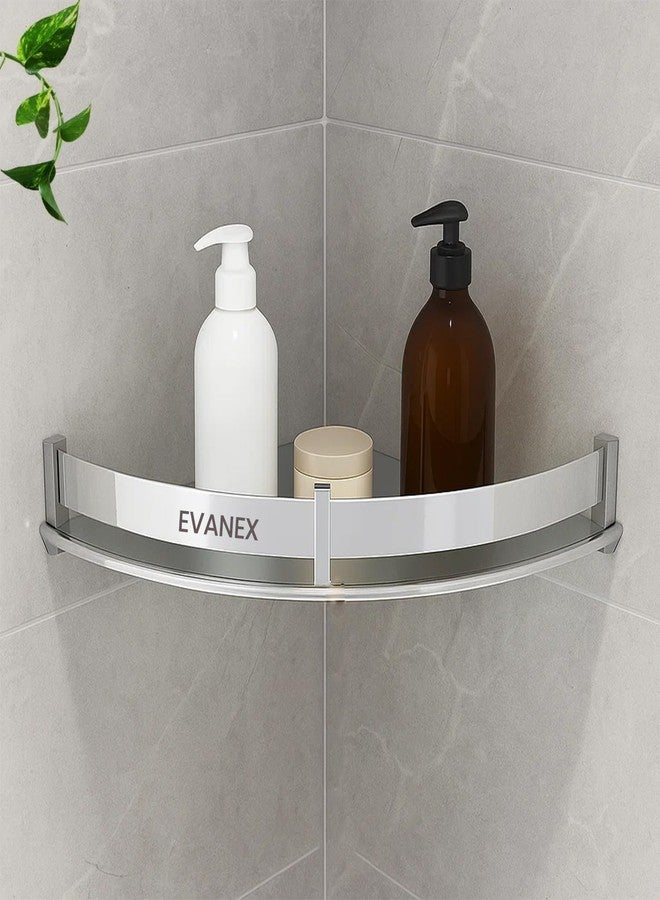 EVANEX Bathroom Corner Shelf | 12x12 Inch 304 Stainless Steel Wall-Mounted Organizer | Rustproof Bathroom Storage Rack | Corner Shelf for Toiletries, Towels & Bathroom Accessories - Image 1